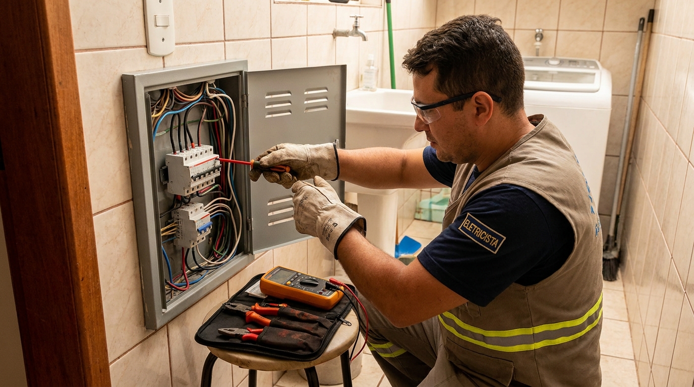 Instalacao de disjuntor residencial em Santa Maria‑RS