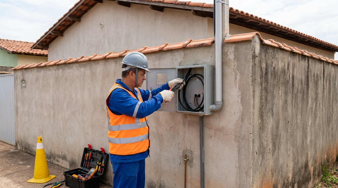 Instalacao de padrao de energia profissional em Santa Maria‑RS