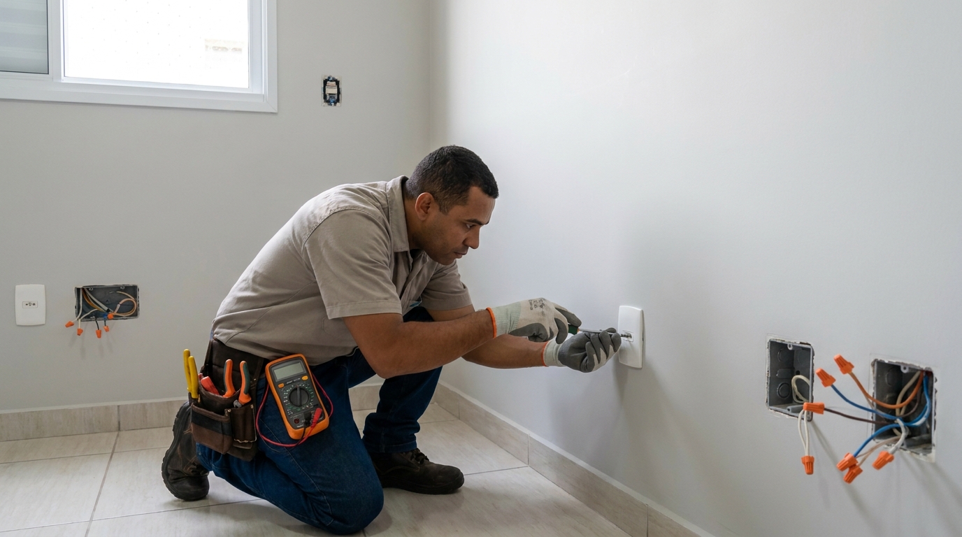 Instalacao de tomada e interruptor em Santa Maria‑RS