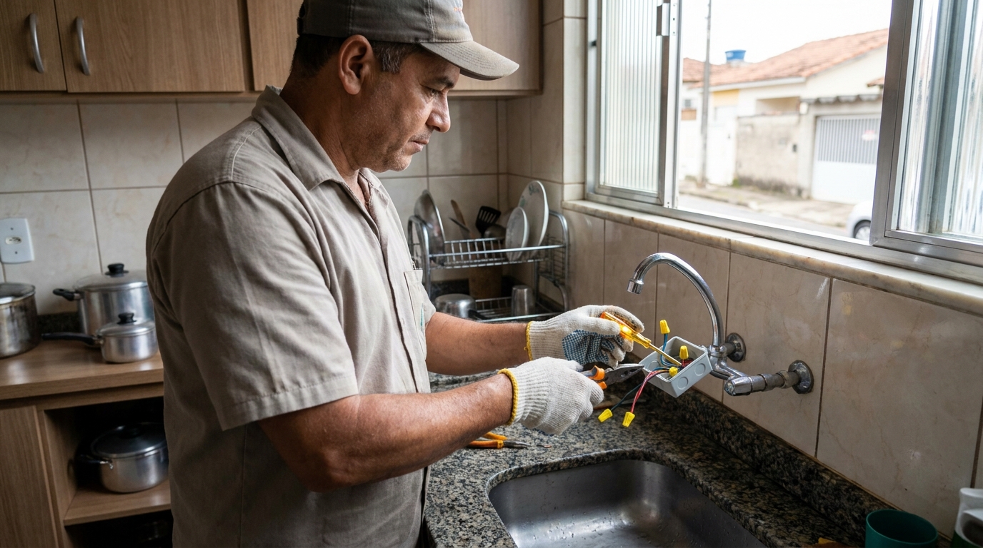 Instalacao de torneira eletrica profissional em Santa Maria‑RS