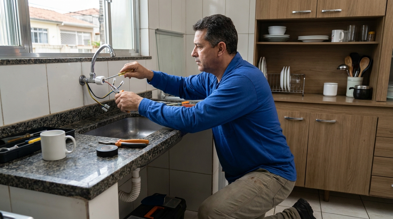Troca de torneira eletrica em Santa Maria‑RS